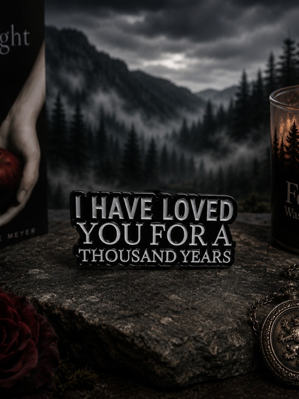 Twilight Saga “I Have Loved You for a Thousand Years” Metal Pin New